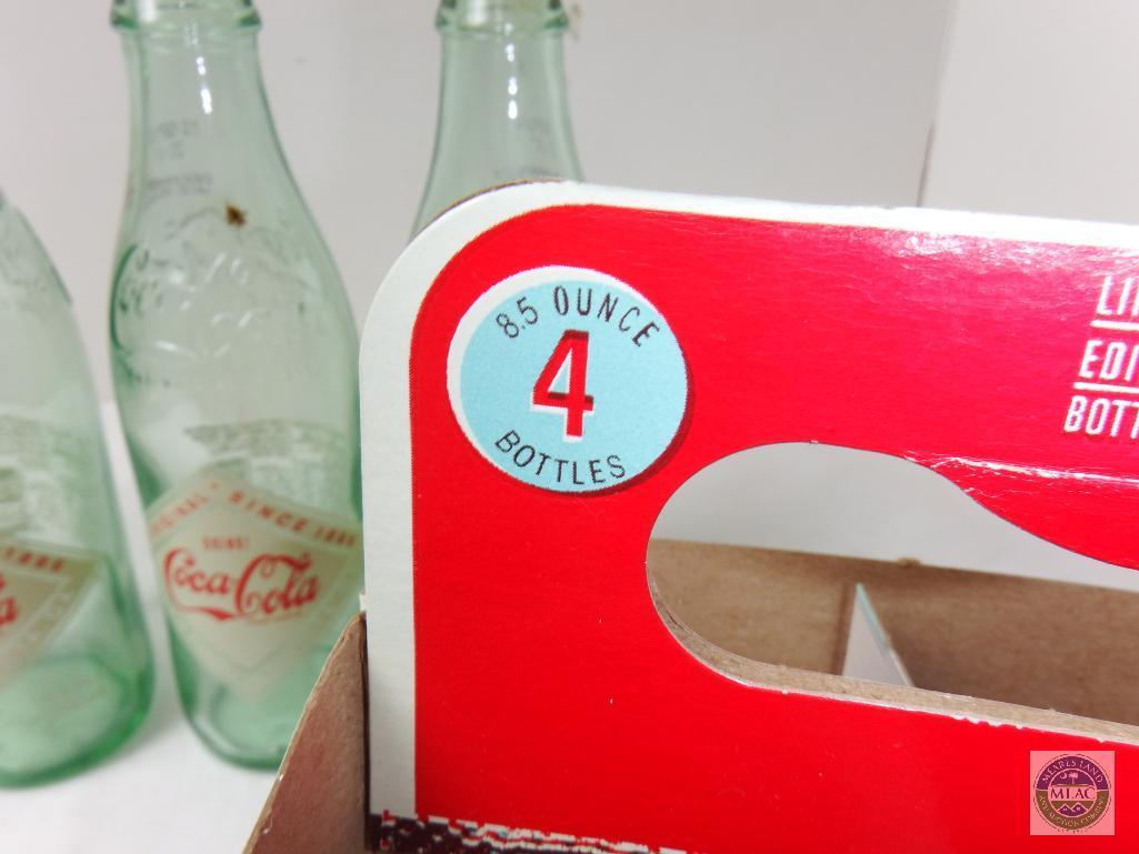 Coca-Cola 4 Pack 8.5 oz Clear Bottles Limited Edition 1900