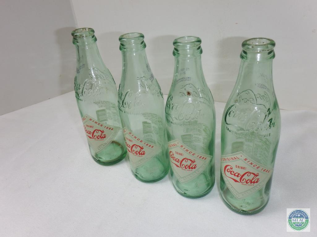 Coca-Cola 4 Pack 8.5 oz Clear Bottles Limited Edition 1900