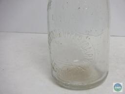 Lebanons Sanitary Dairy 1 Quart Clear Glass Milk Bottle Lebanon PA