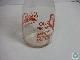 Edw F. Hoff Dairy O.k. Terrace Pint Clear Glass Bottle