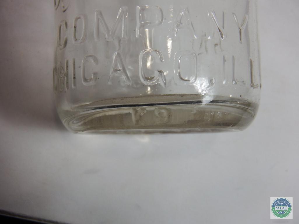 Union Dairy Co Chicago Il Half Pint Clear Glass jar