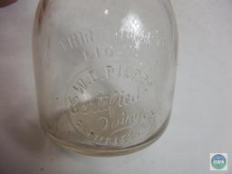 W.C. Pierce Third Quart Chamblee GA Glass Pink Tint Jar