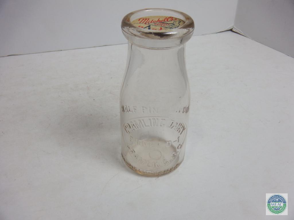 Gramling SC Dairy Half Pint Glass Pint Tint Jar