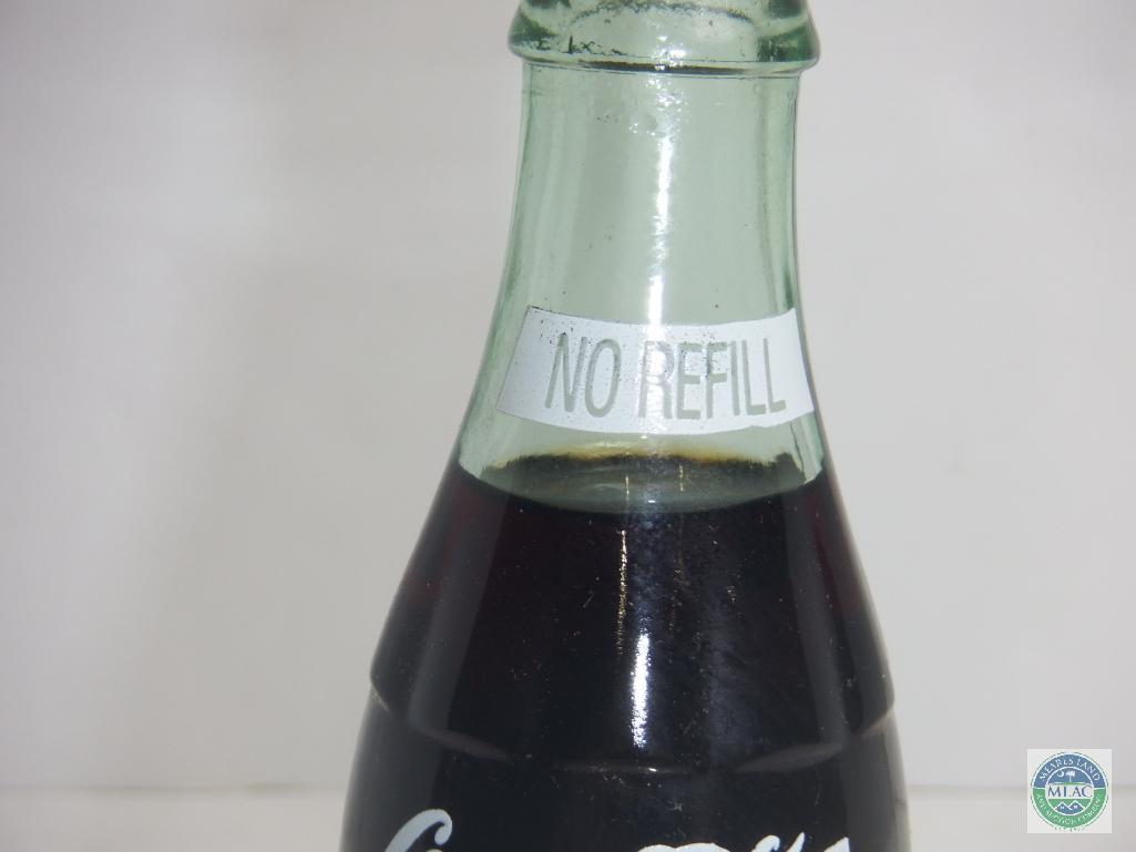 Coca-Cola Full Bottle 8 oz 1892 - 1992 100th Anniversary