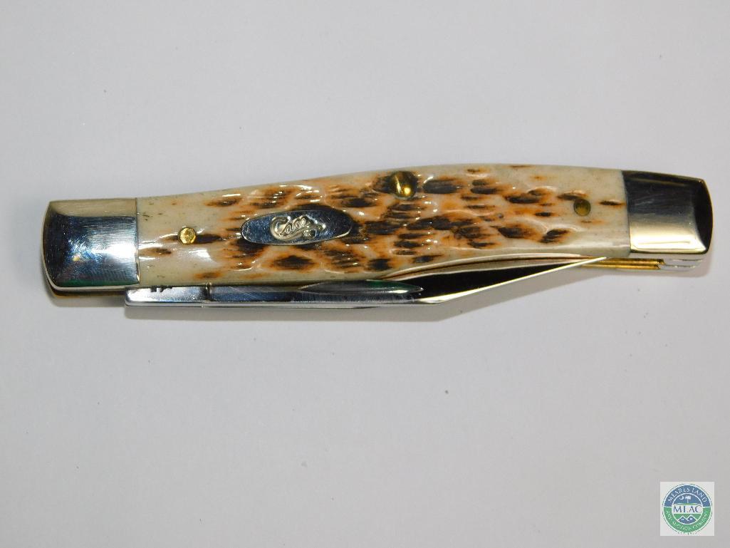 Case #00077 Texas Jack Pocket Knife in Amber Chrome Vanadium