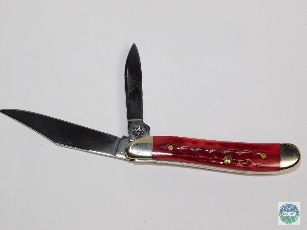 Case Pocket Worn Peanut Knife in Old Red #00781 6318 Stainless