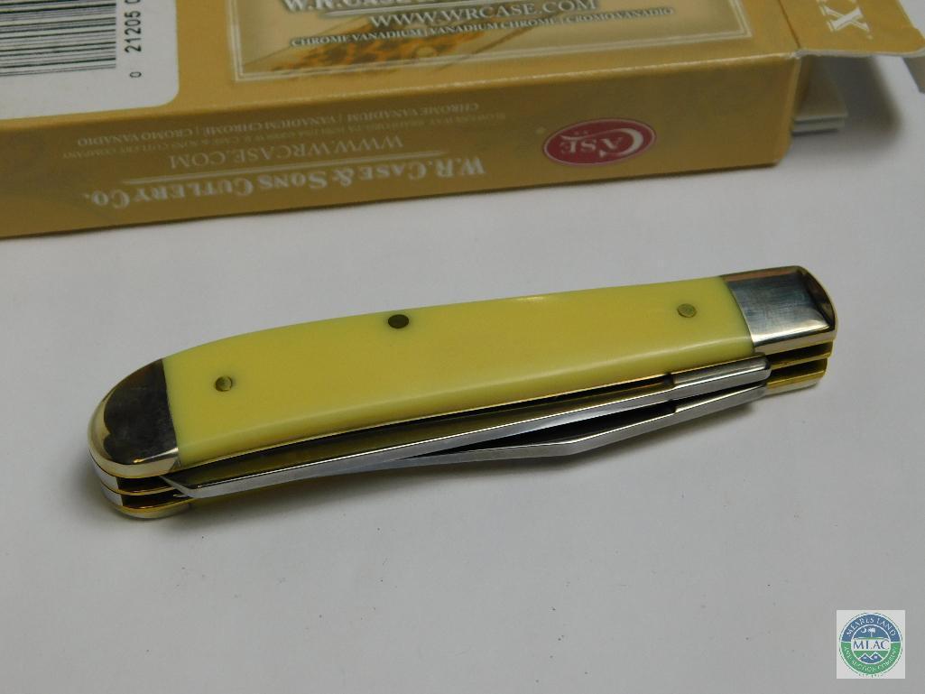 Case #00029 Mini Trapper Knife in Yellow 3207 CV Blade