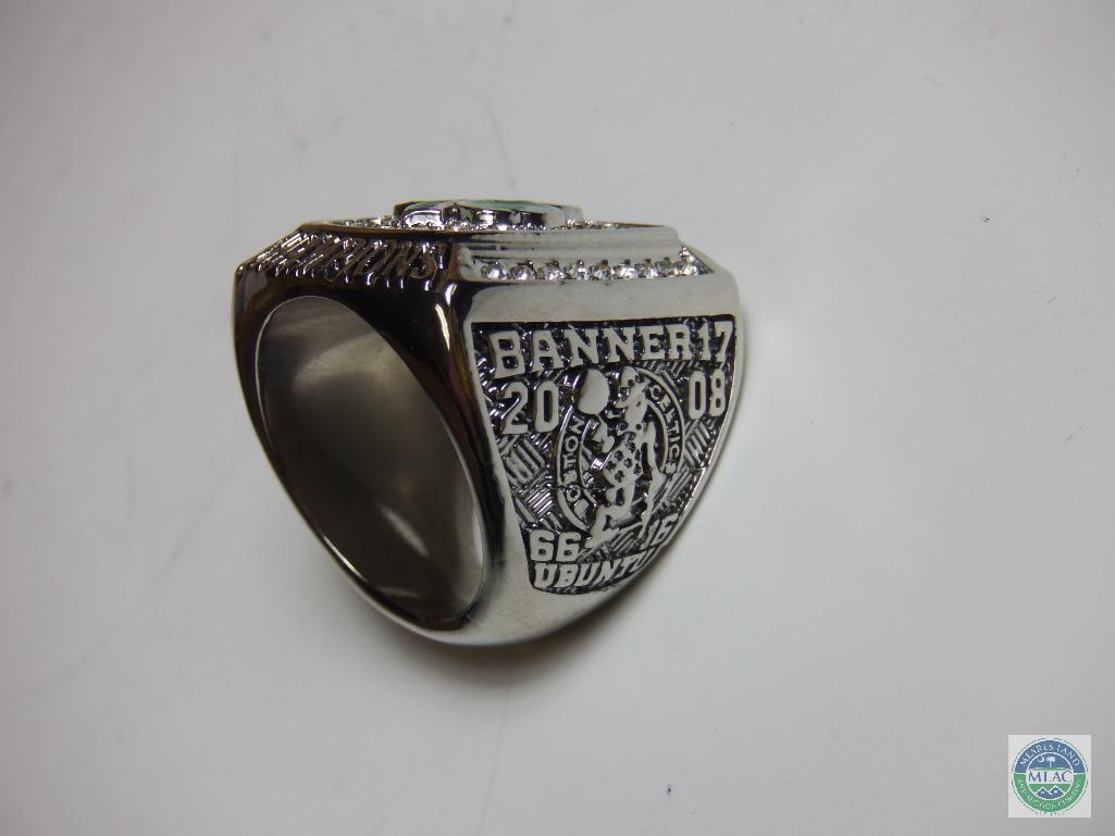 World Champions Silver tone Ring Boston Celtics Garnett #5 2008