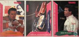 Sheet of TRAKS auto racing trading cards 1993