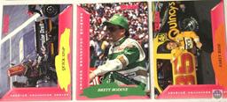 Sheet of TRAKS auto racing trading cards 1993