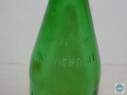 Mountain Dew Textured Green Glass Bottle "Tickle Your Innards!"