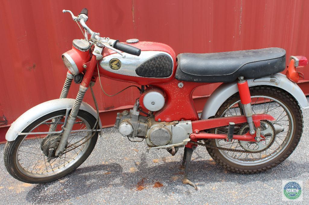 Red Honda motorcycle (with title)