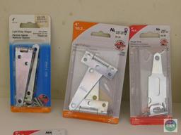 Lot of Hinges and Pulls & Security Draw Hasp