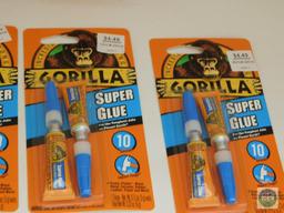 Lot Gorilla Super Glue, Sealant, and Shipping Tape