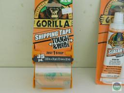 Gorilla Super Glue, Sealant, Wood Glue, and Shipping Tape Lot
