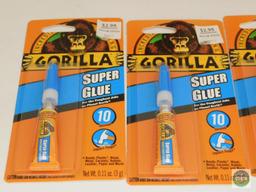 Gorilla Super Glue, Sealant, Wood Glue, and Shipping Tape Lot