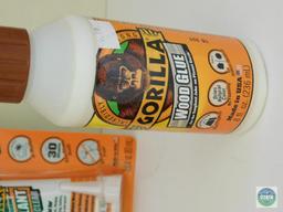 Gorilla Super Glue, Sealant, Wood Glue, and Shipping Tape Lot