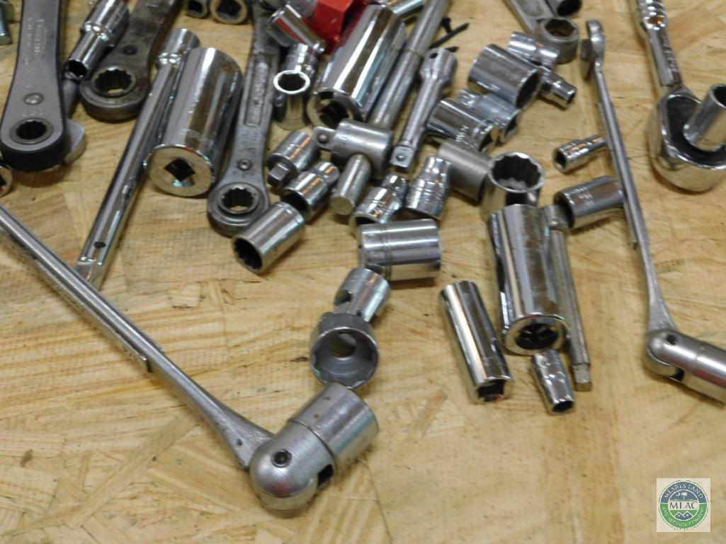 Lot of Wrenches & Sockets Various Brands