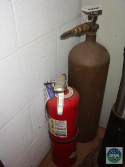 Helium gas tank & Fire Extinguisher