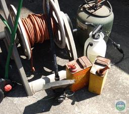 Lot Leaf Blower, Hose Reel, Push Reel Mower, Sprayers +