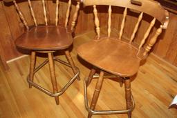 2 Swivel Bar Stools.