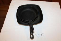 3 Cast Iron Pans