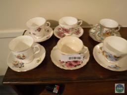 Assorted Cup and Saucer Collection