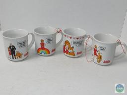 Lot of 4 Annie Cartoon Coffee Mugs