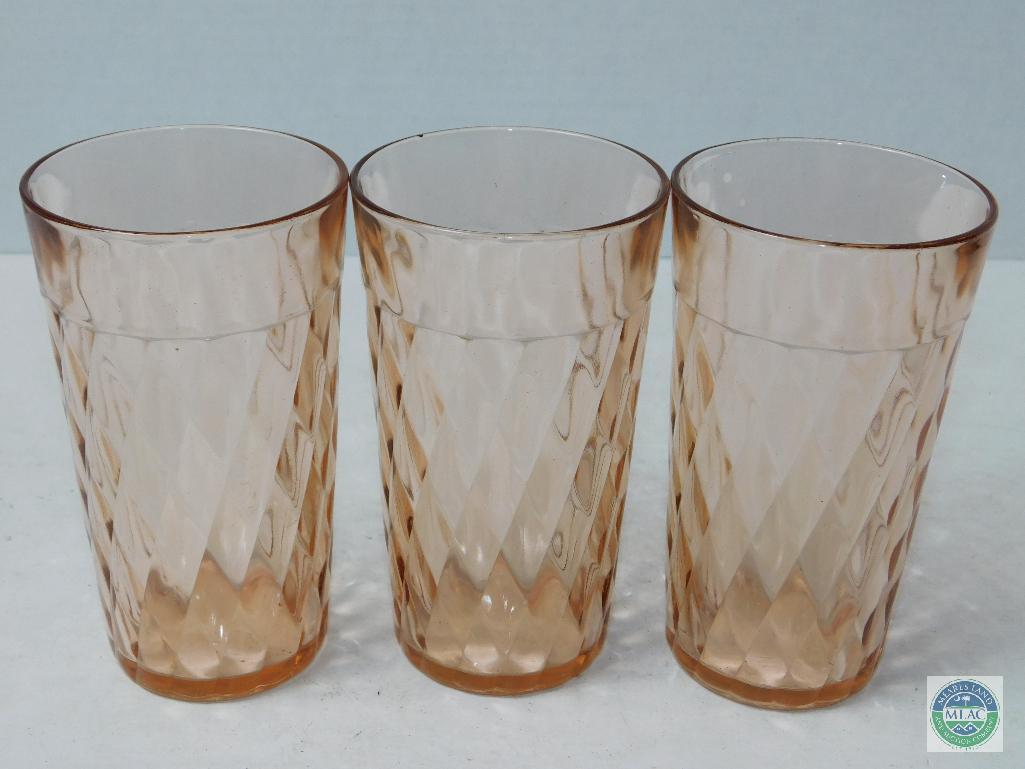Lot of 3 Rose Tinted Glasses
