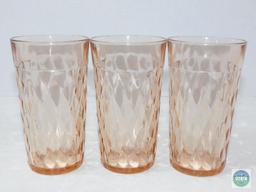 Lot of 3 Rose Tinted Glasses