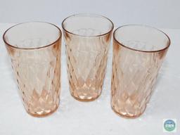 Lot of 3 Rose Tinted Glasses