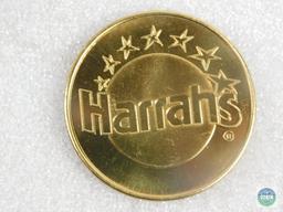 Set 4 Harrah's Elvis 1 Gold Tone Tokens