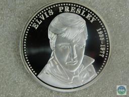 Lot 3 Elvis Presley Silvertone Tokens / Coins