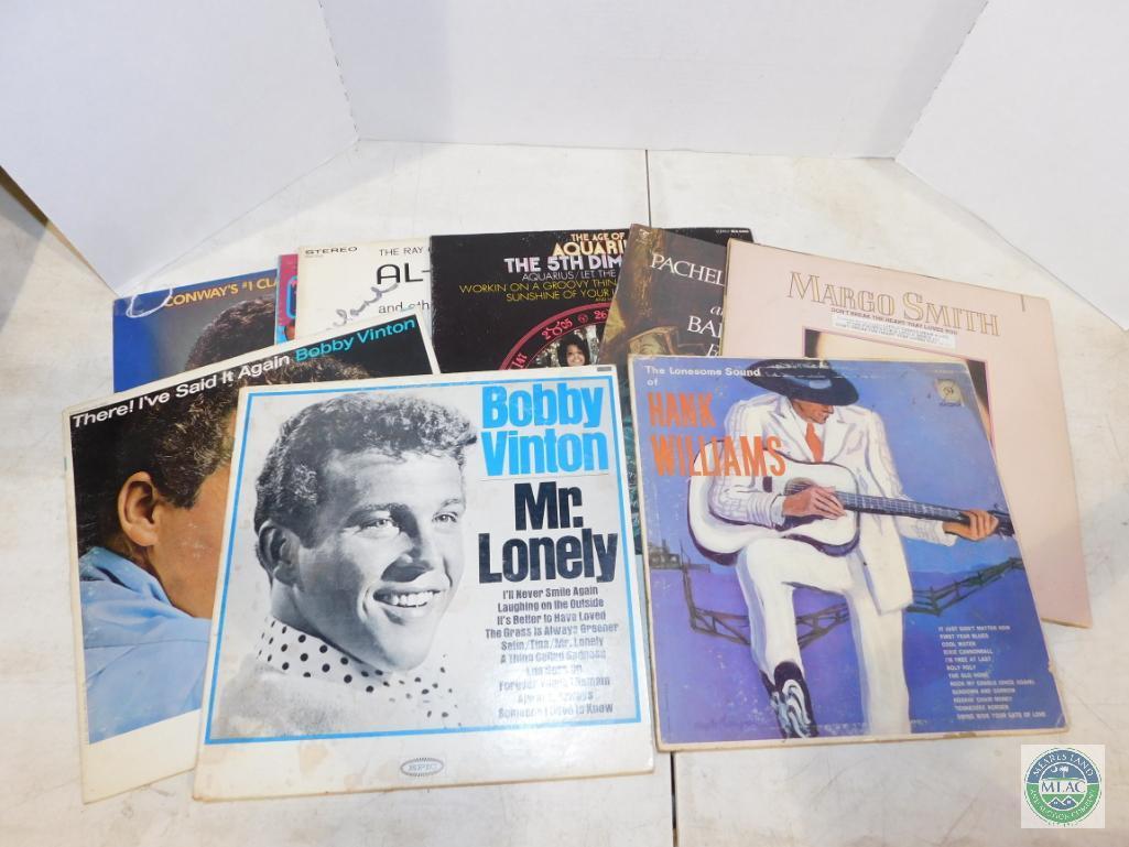 Lot Vintage LP Records Conway, Aquarius, Bobby Vinton +