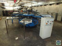 Schenk Industrial 2 Color Multiflock Mat Carousel Printing Flocking Machines