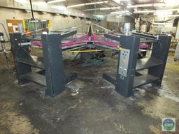 Hebbecker versaflock mat 4 Color Carousel Printing and Flocking Machine