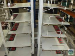 Lot of white Metal Display Racks