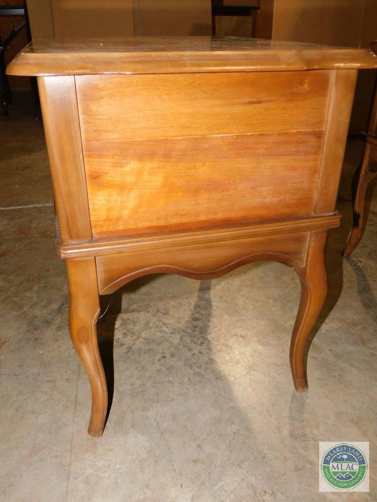 Wood French Provincial Side Table