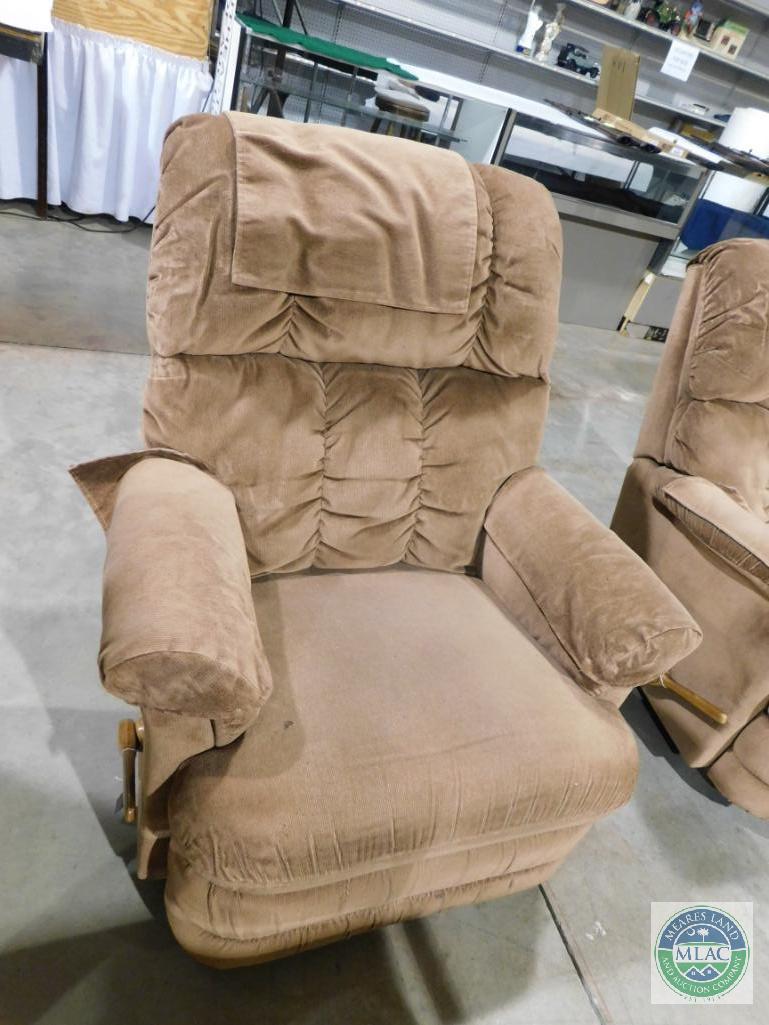 Lazy Boy Rocker Recliner Caramel color Fabric