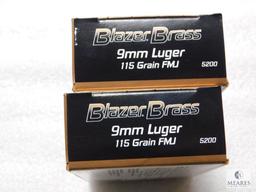 Blazer Brass 9mm Luger Ammunition 100 Rounds