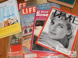 Lot of Books & Life Magazines