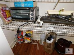 Shelf Lot Appliances Toaster Oven, Cookie Shaper, Crock-pot, Griddle +