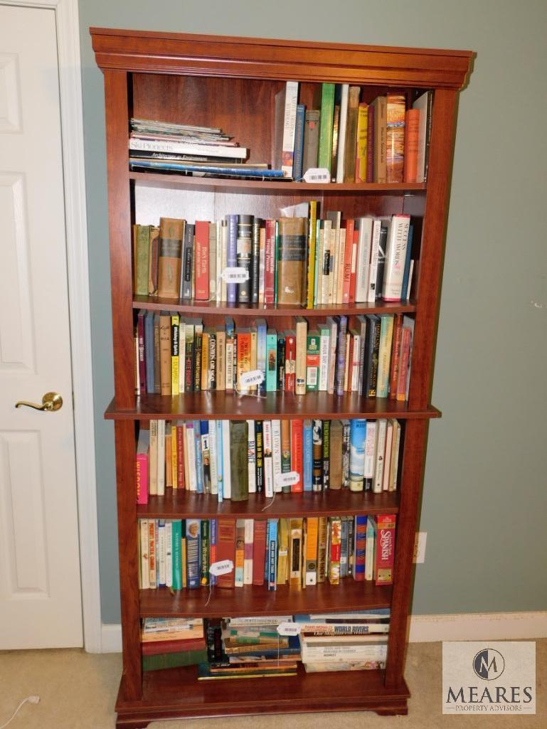 Wood Bookshelf - pressboard type 75" x 36" x 13"