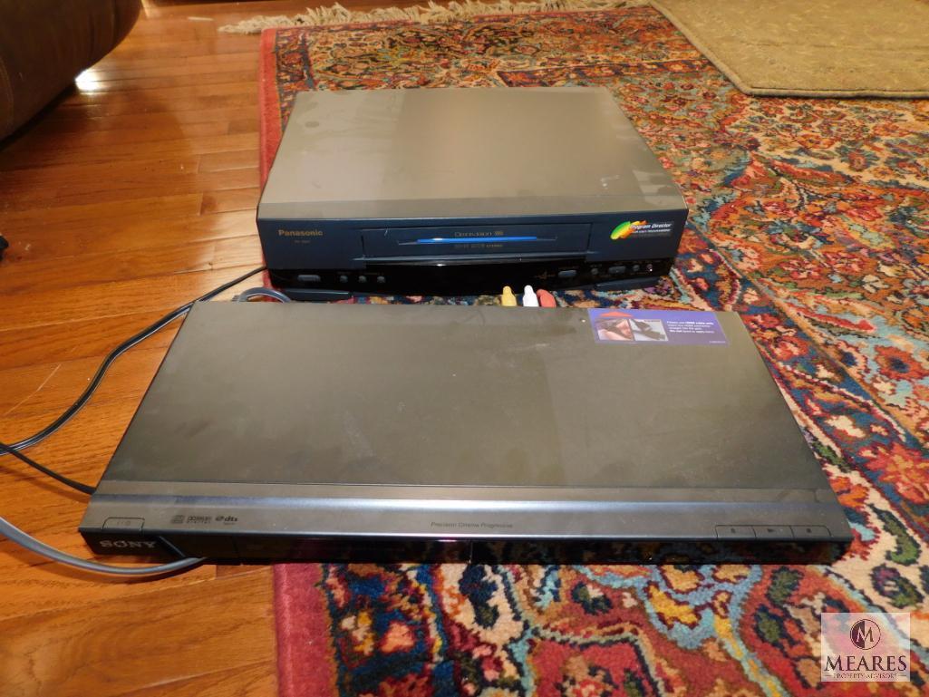 Sony DVD Player & Panasonic VHS Player Lot