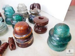 Large Assortment Glass & Ceramic Insulators
