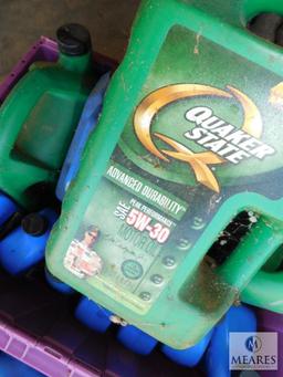 Crate Lot of Motor Oil Super Tech & Quaker State 5W & 10W-30