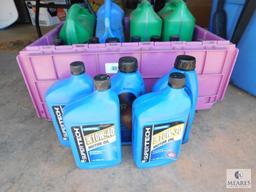 Crate Lot of Motor Oil Super Tech & Quaker State 5W & 10W-30