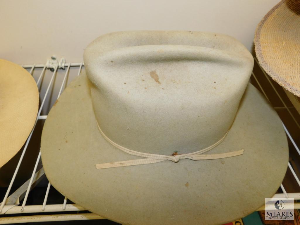 Lot of 6 Western Style Hats Cowboy Hats