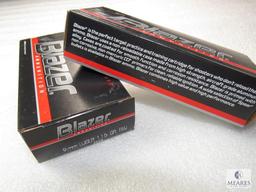 100 Rounds Blazer 9mm Luger Ammunition 115 Grain FMJ Ammo