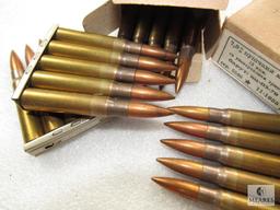 Lot 35 Rounds 8mm Mauser Ammunition Ammo on Stripper Clips